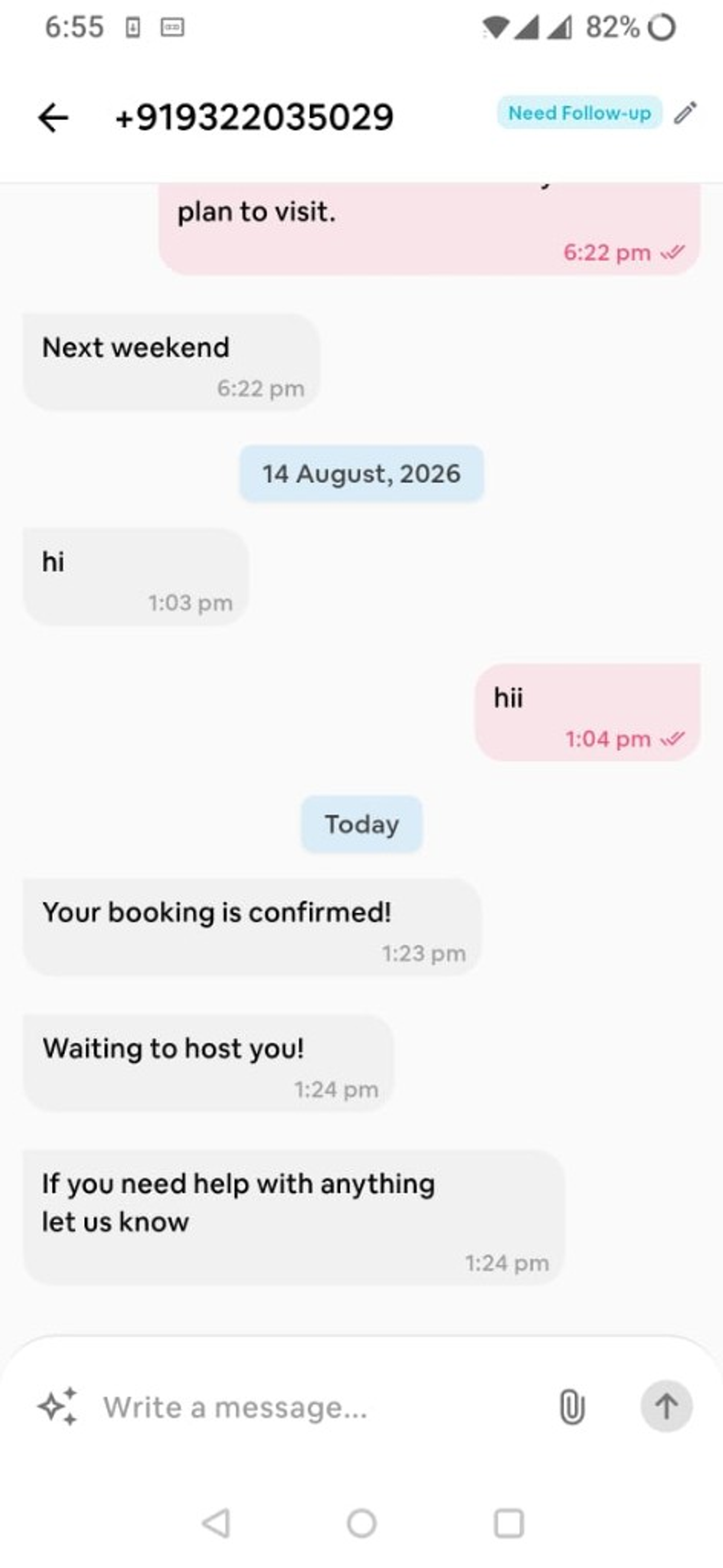 WhatsApp guest chat on iPhone